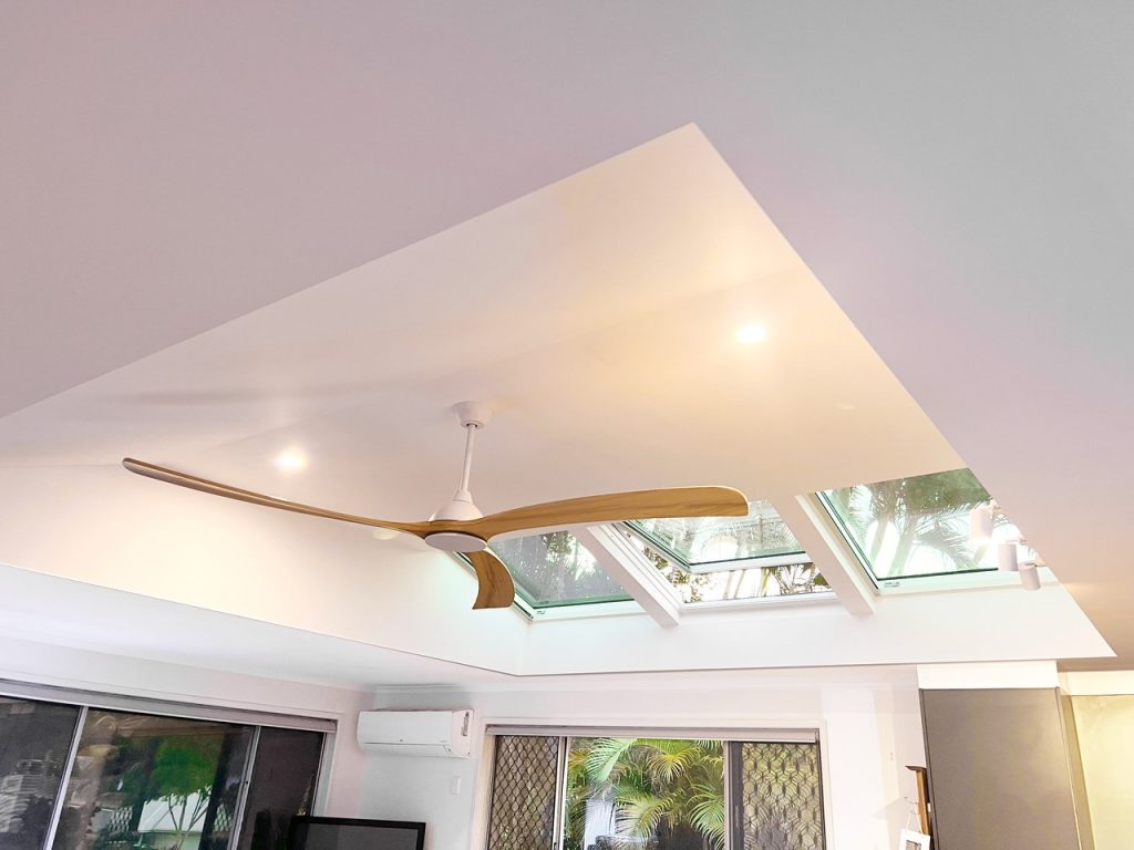 Skylights in living room